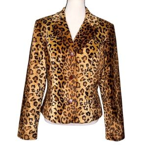 Spiegel tan leopard print short jacket